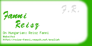 fanni reisz business card